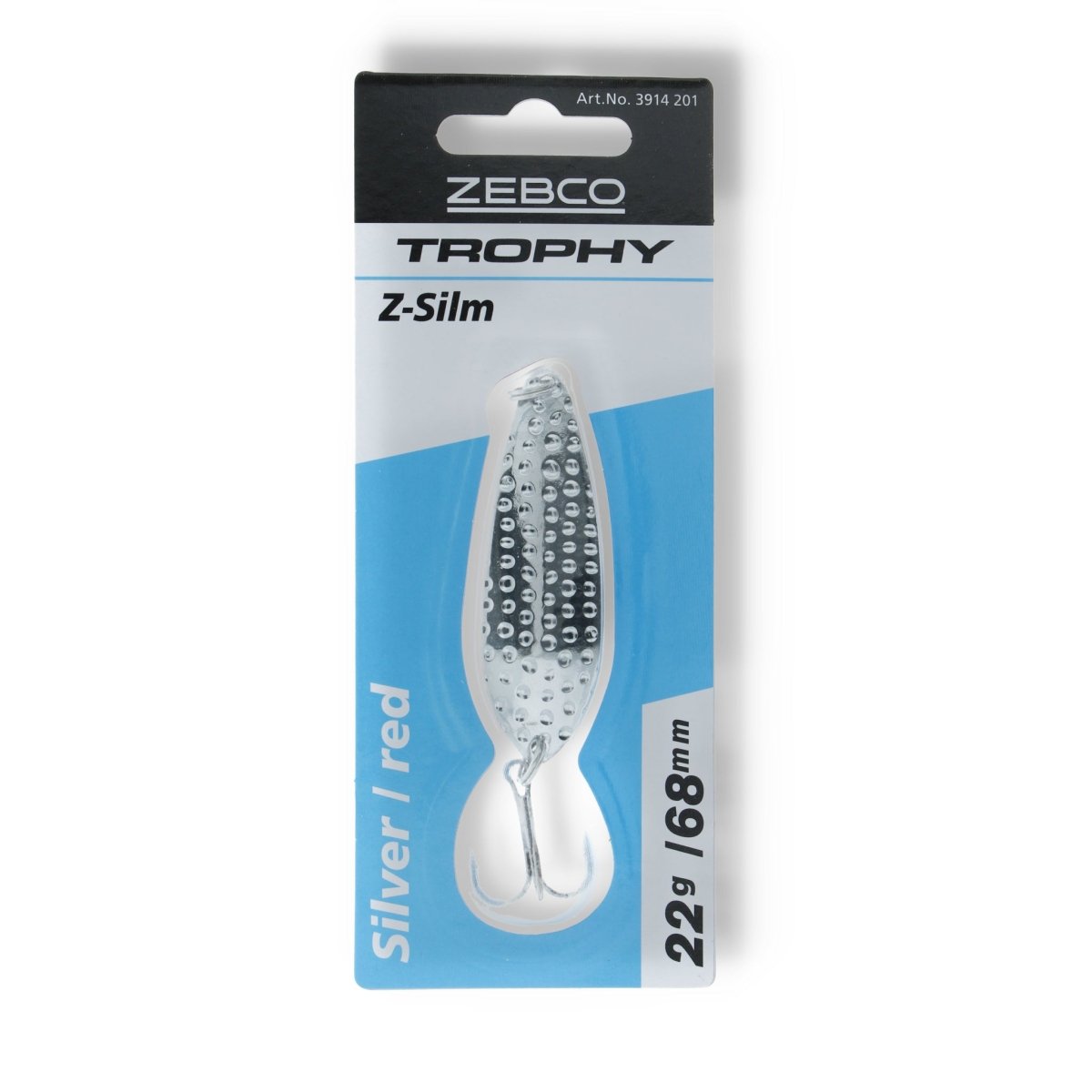 Zebco Trophy Z - Slim 22g Silver / Red - Kunstköder