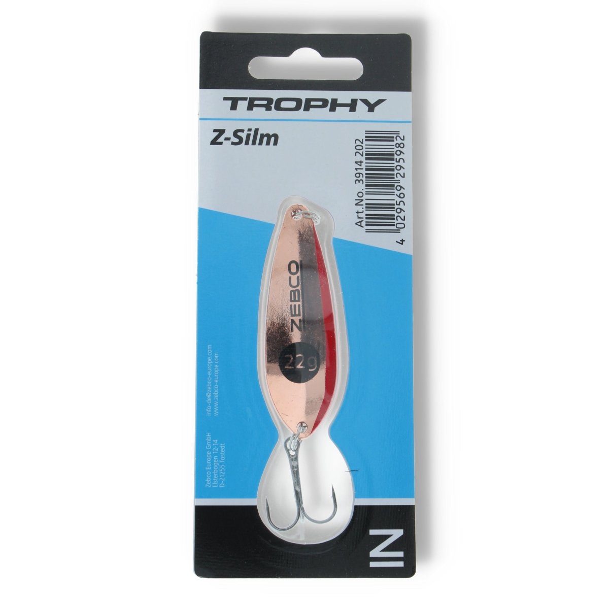 Zebco Trophy Z - Slim 22g Copper / Red - Kunstköder