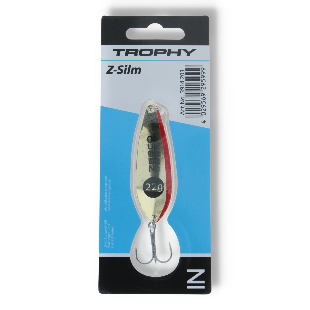 Zebco Trophy Z - Slim 22g Gold / Red - Kunstköder