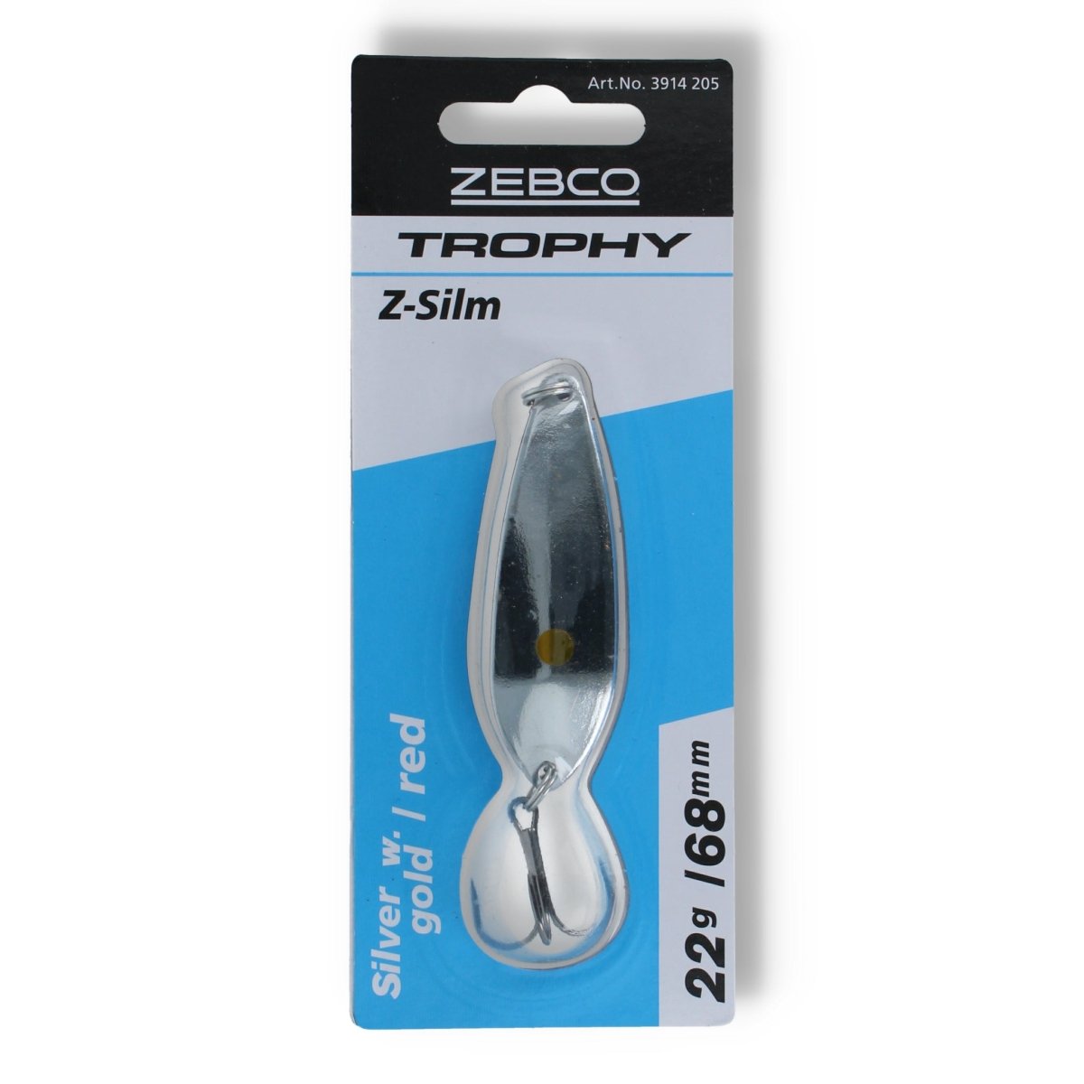 Zebco Trophy Z - Slim 22g Silver Gold / Red - Kunstköder