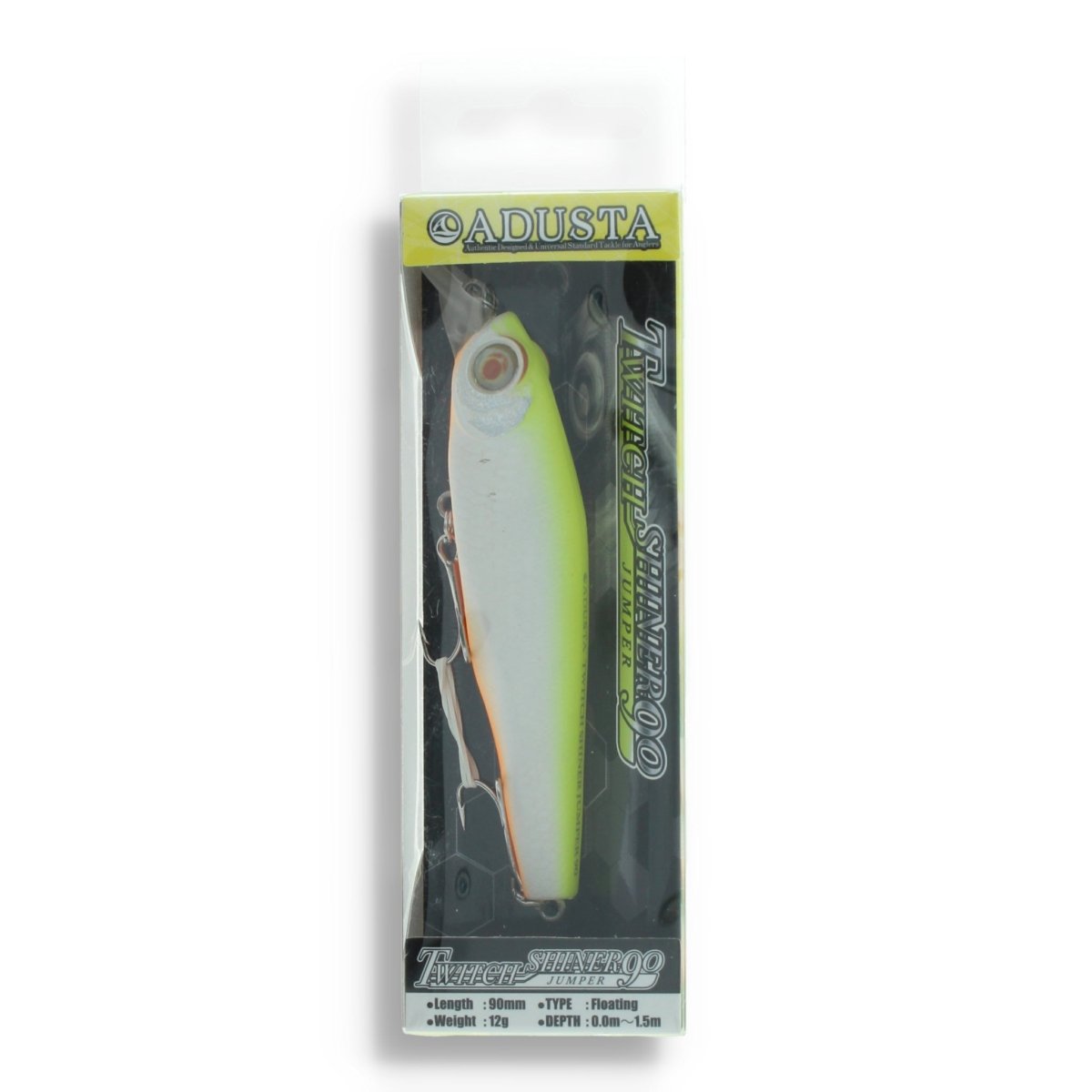 Adusta Twitch Shiner Jumper 90 3,5" 046 Yellow Chart - Kunstköder