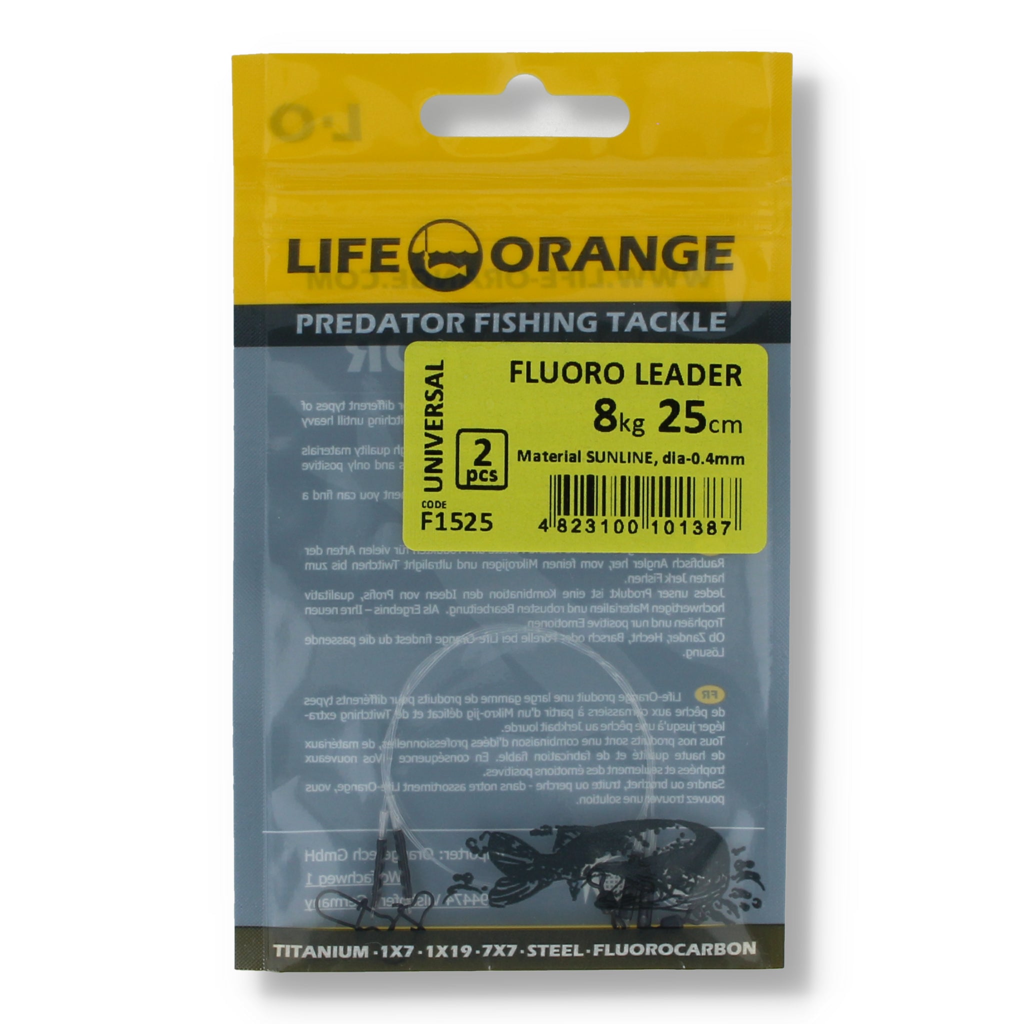 Life Orange Fluoro Leader
