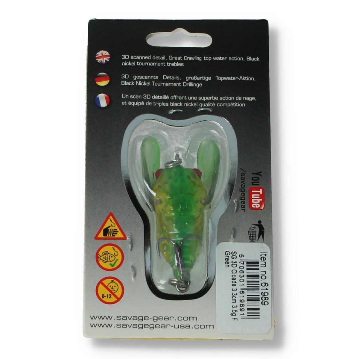 Savage Gear 3D Cicada 3,3 cm – Oberflächenköder für Forelle & Barsch - Wobbler