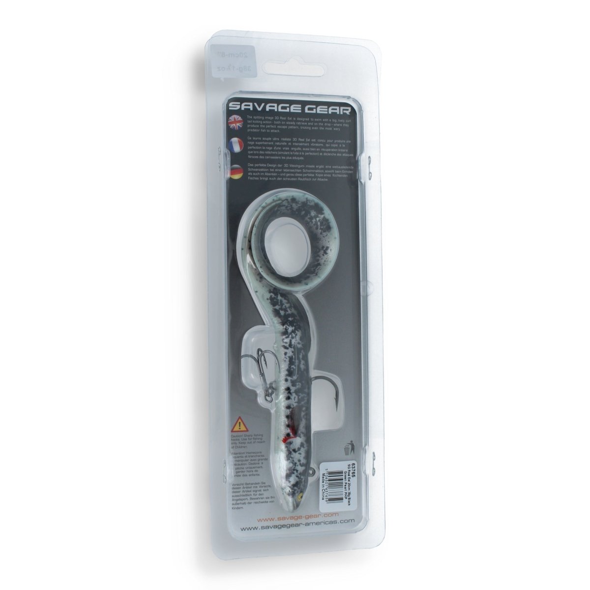 Savage Gear 3D Real Eel 8" - Ready to Fish Green Pearl PHP - Kunstköder