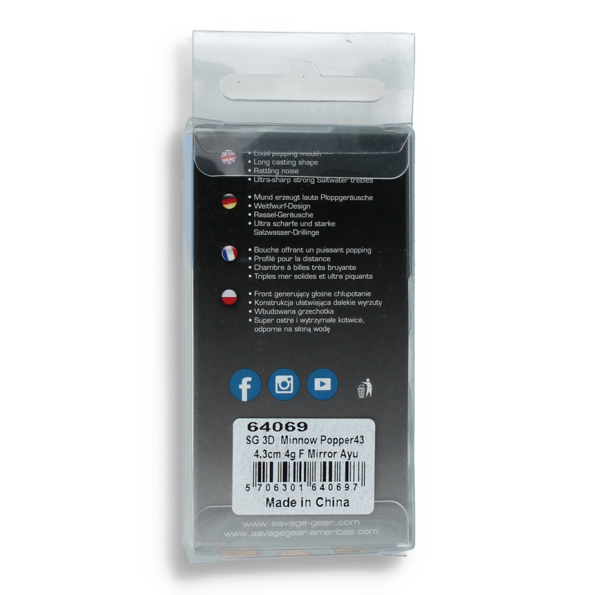 Savage Gear Minnow Popper 43