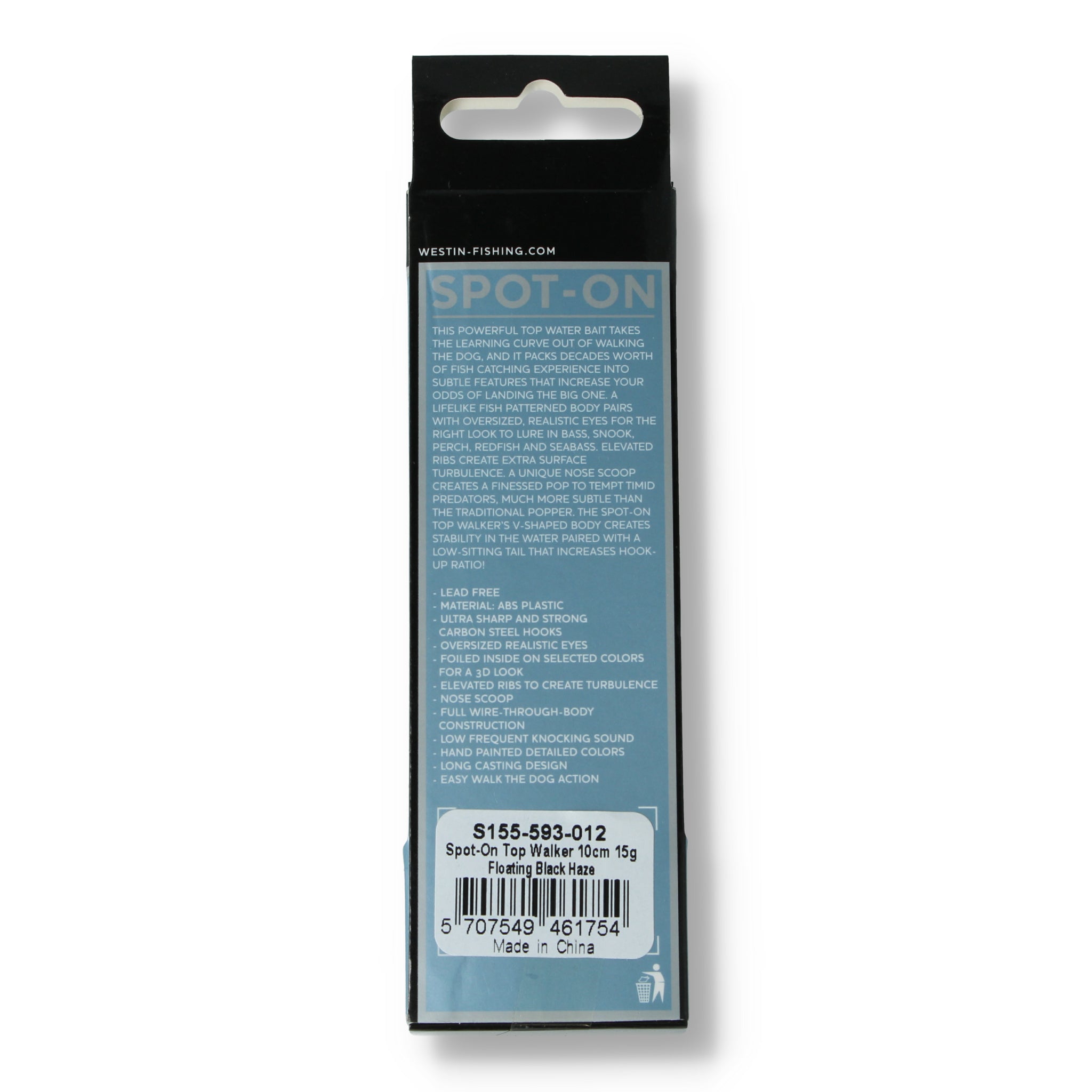 Westin Spot-On Top Walker 10 cm – Black Haze