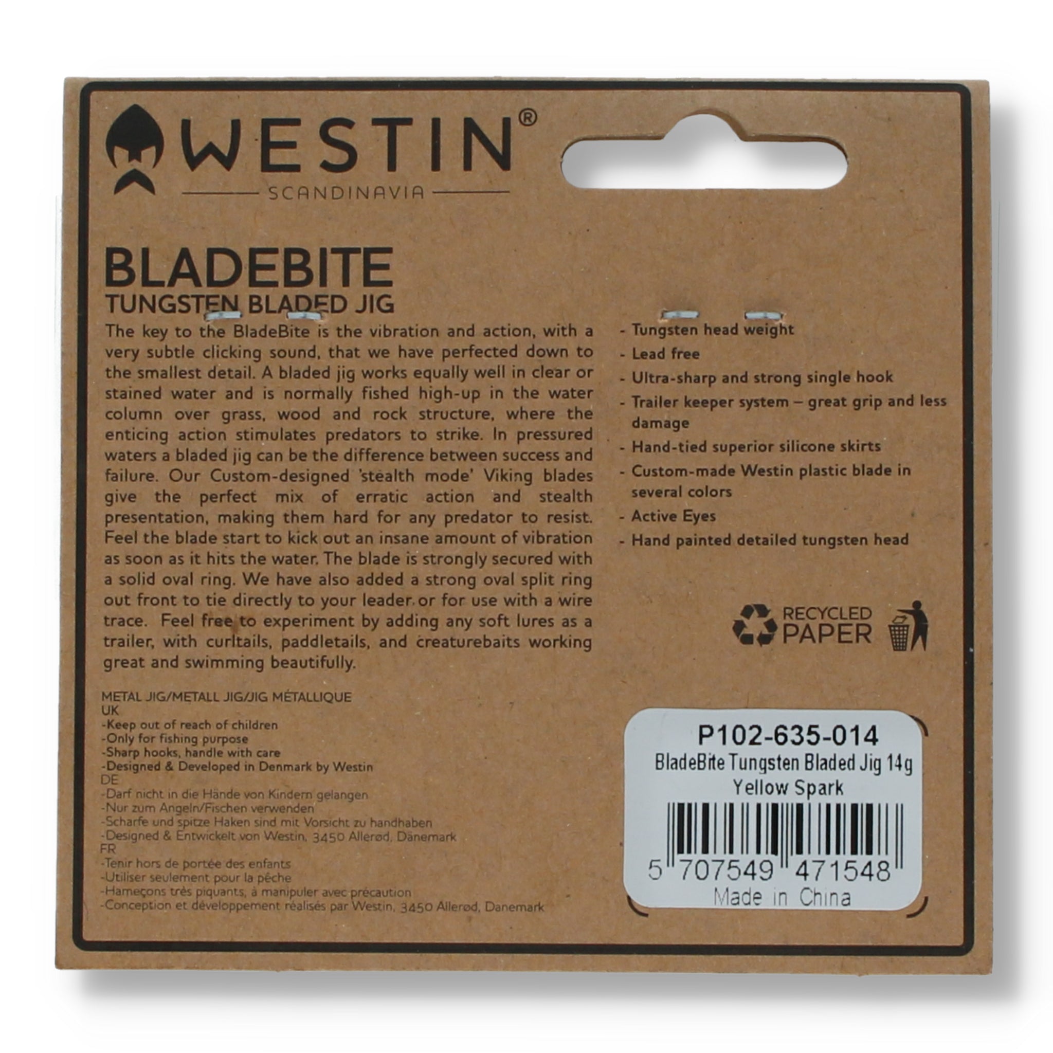 Westin Bladebite Tungsten Bladed Jig 14g