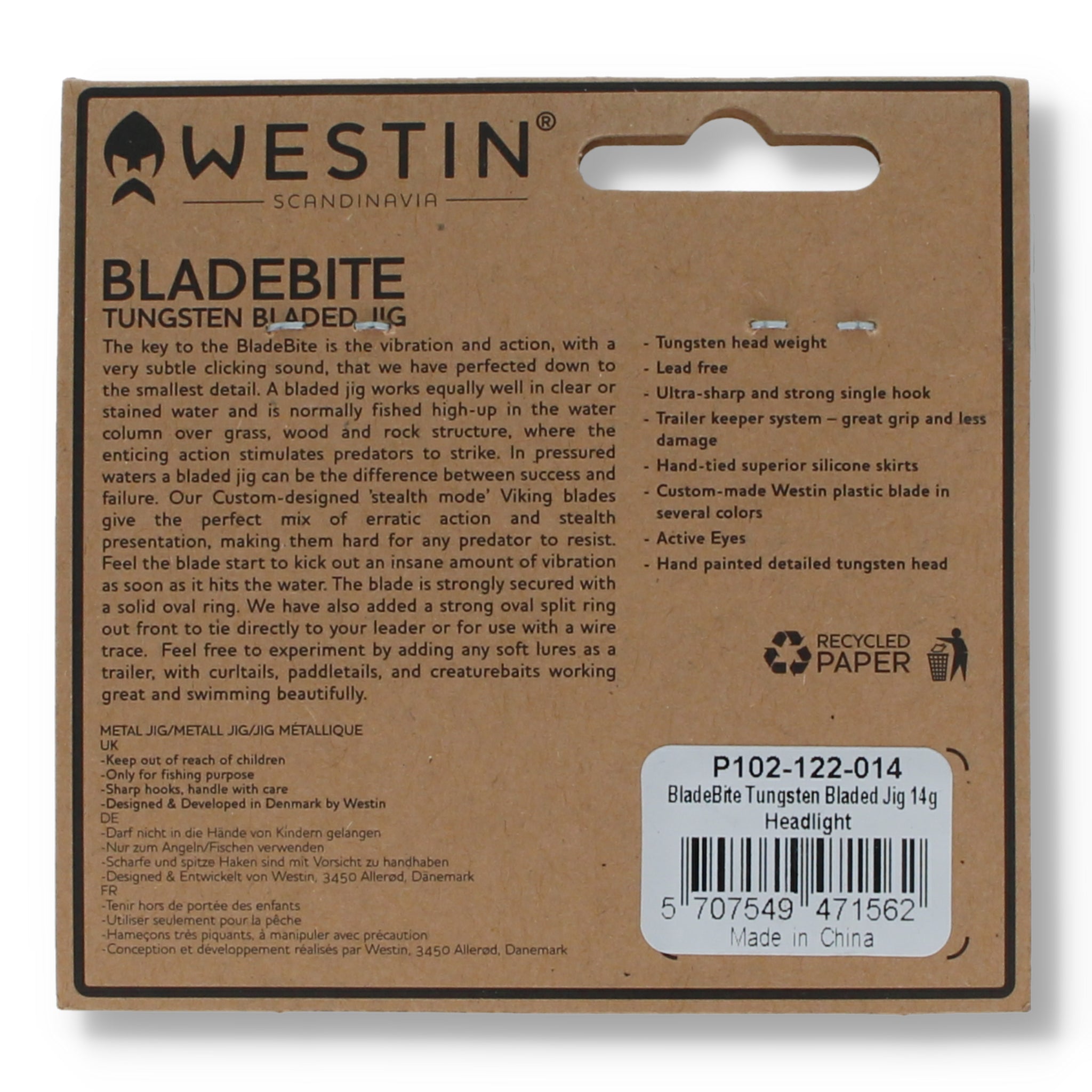 Westin Bladebite Tungsten Bladed Jig 14g