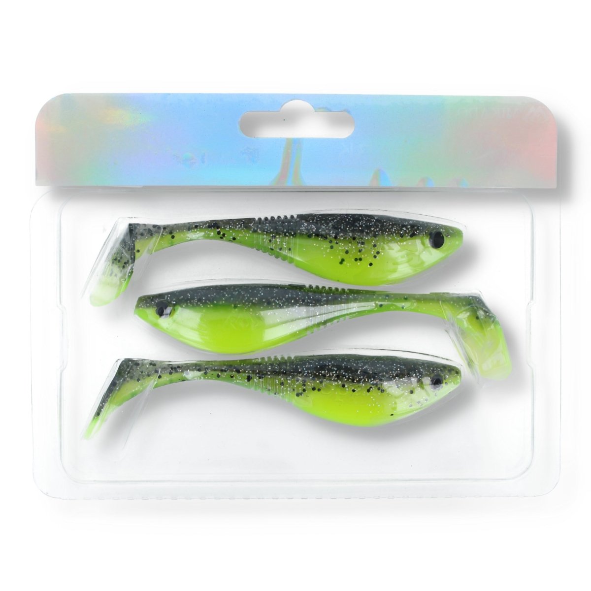 Mikado Spark 4" 359 Black Chartreuse - Kunstköder
