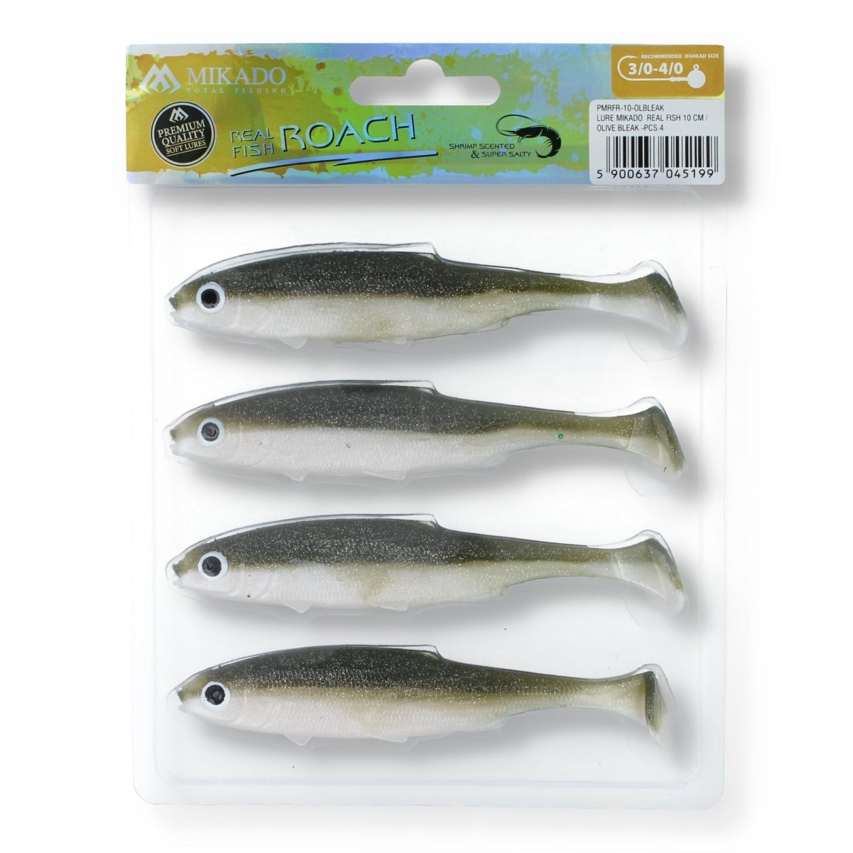 Mikado Real Fish Roach 4" Olive Bleak - Kunstköder