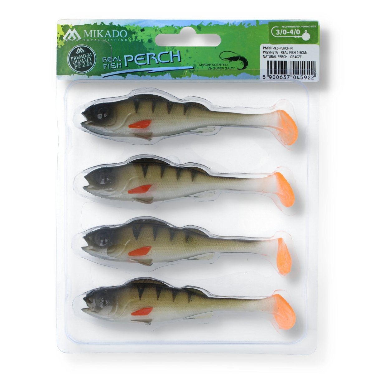 Mikado Real Fish Perch 3,7" Natural Perch - Kunstköder