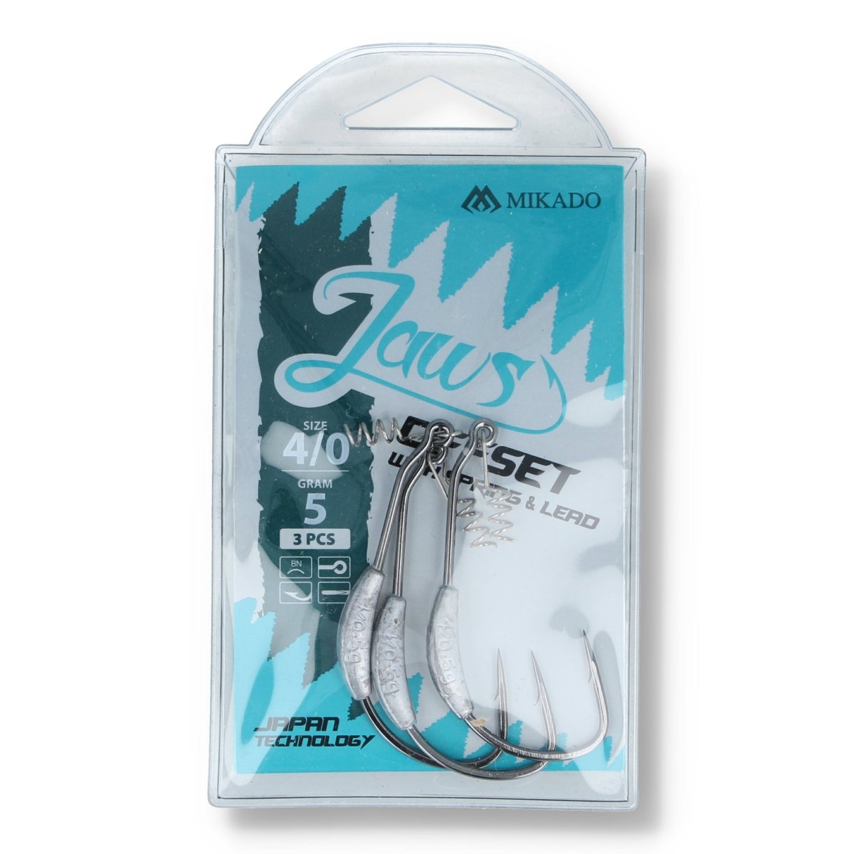 Mikado Jaws Offset With Spring & Lead 5g 4/0 - Haken & Zubehör