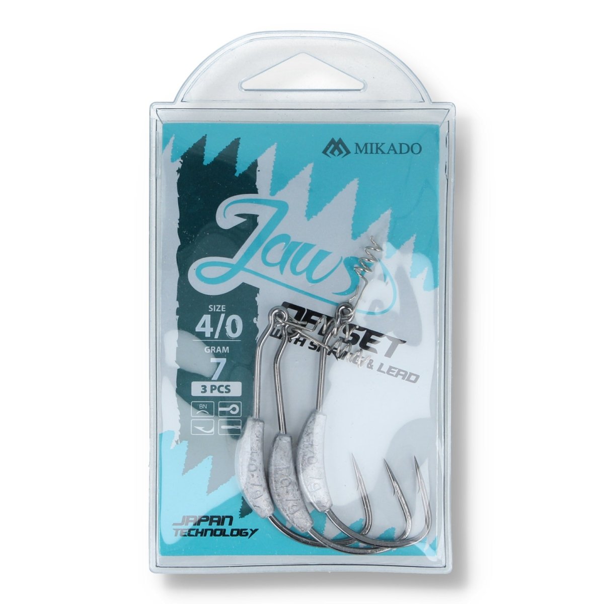 Mikado Jaws Offset With Spring & Lead 7g 4/0 - Haken & Zubehör