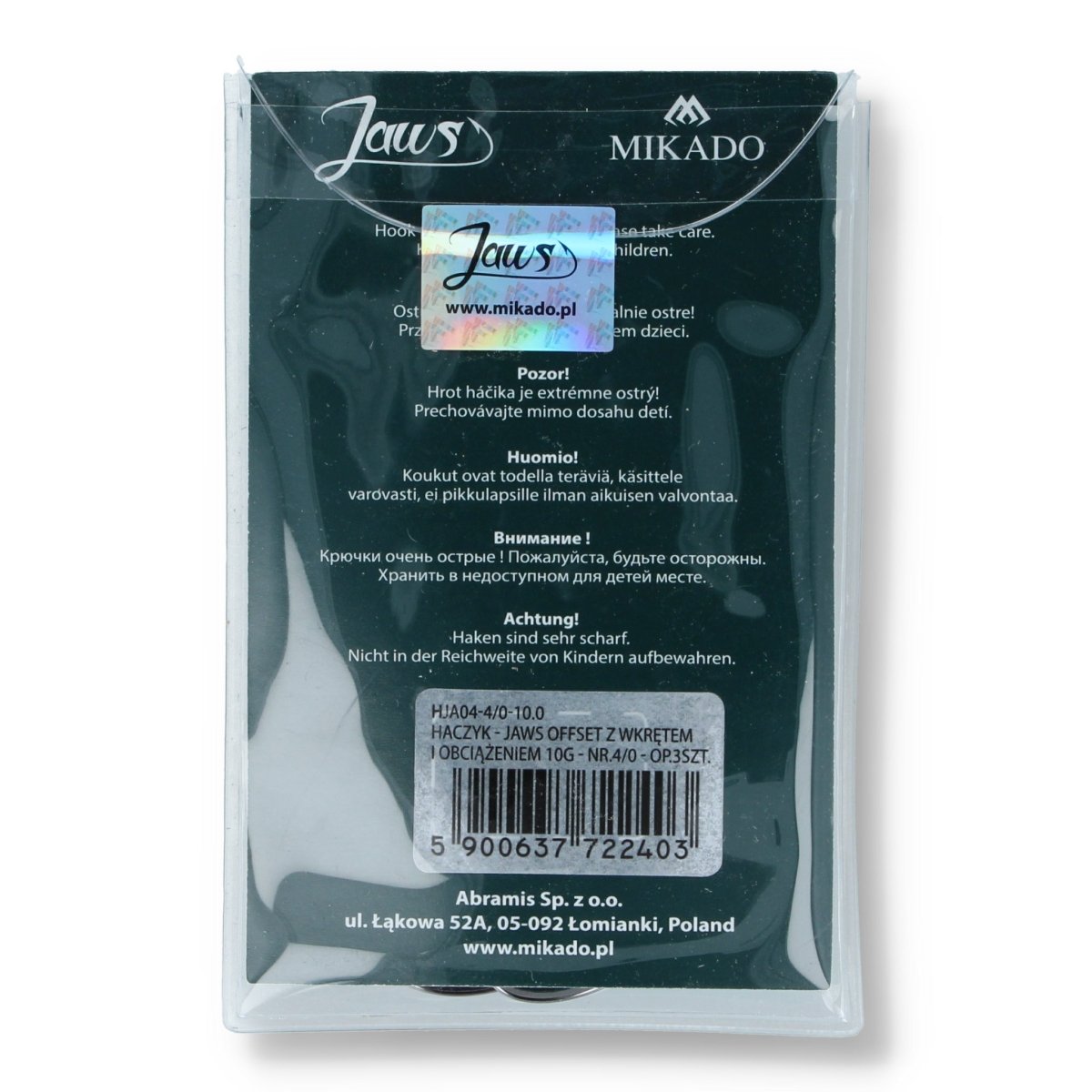 Mikado Jaws Offset With Spring & Lead 10g 4/0 - Haken & Zubehör