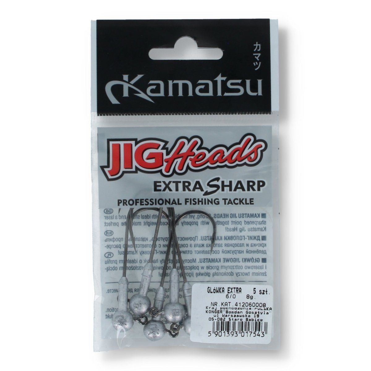 Kamatsu Jig Heads 6/0 8g - Haken & Zubehör