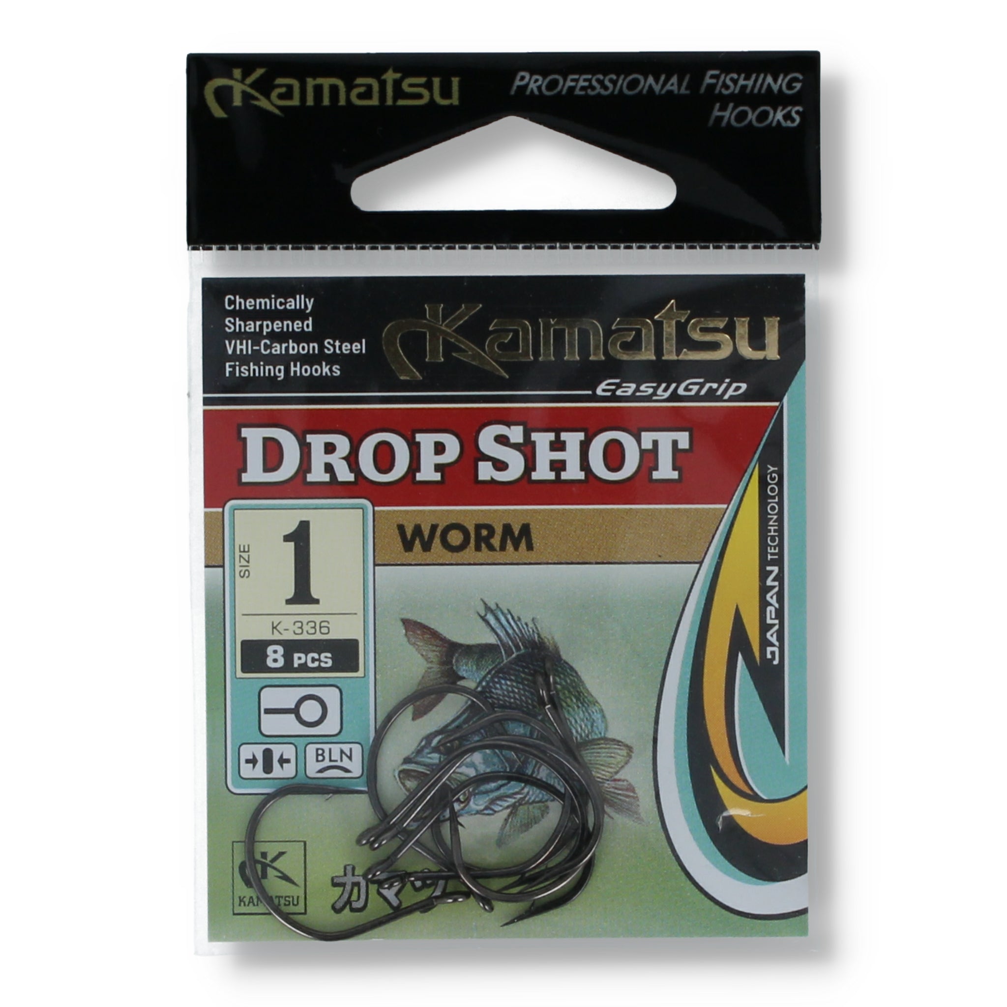 Kamatsu EasyGrip Drop Shot Worm Hooks