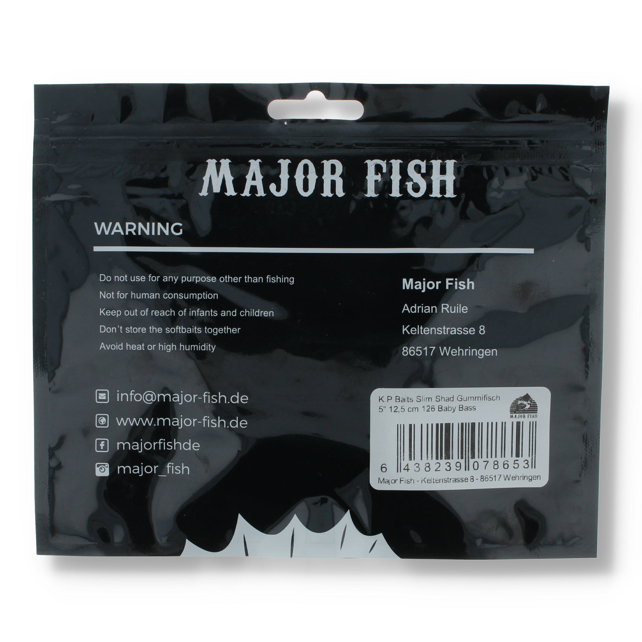 Major Fish K.P Baits Slim Shad Gummifisch 5"
