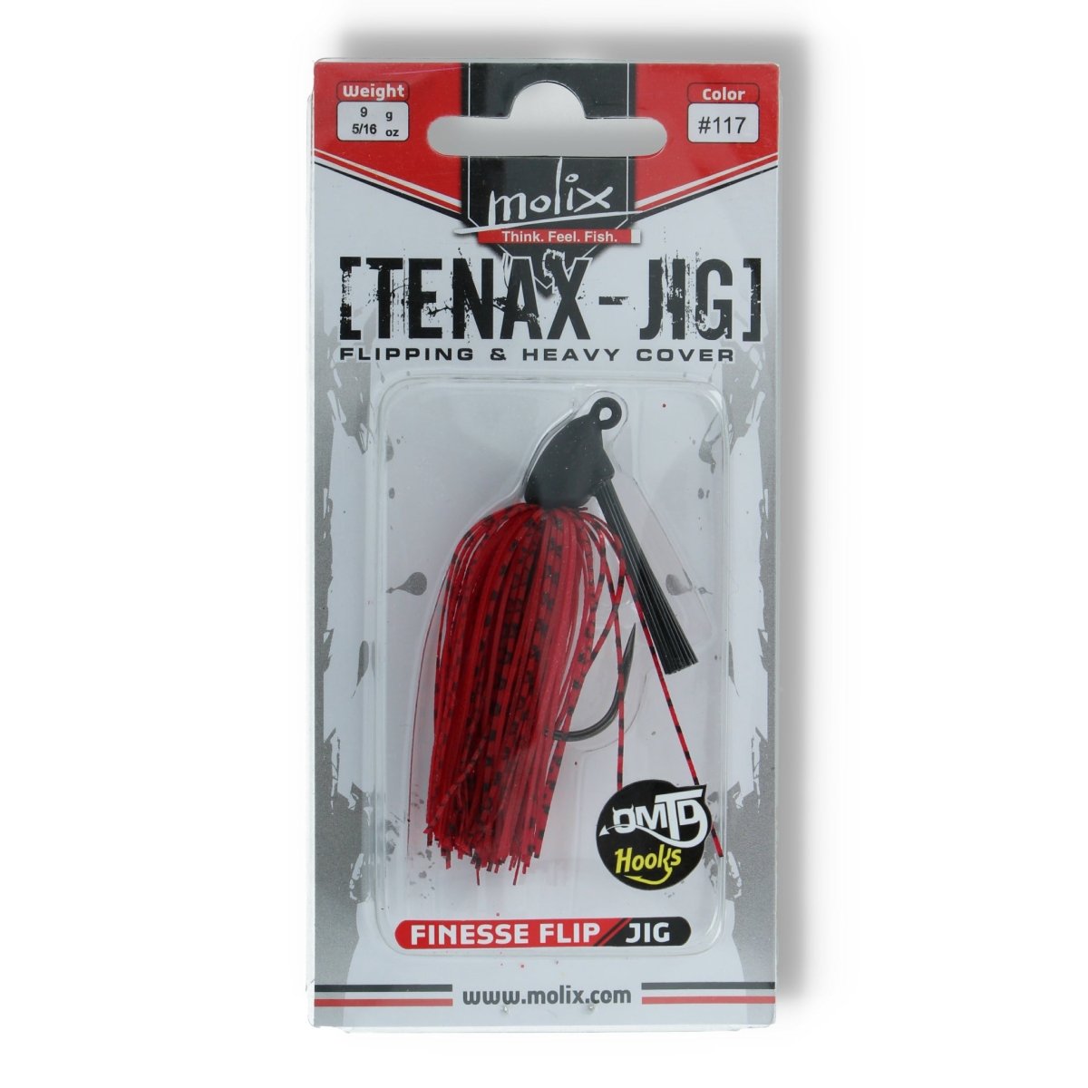 Molix Tenax - Jig 9g 117 Red Tiger - Haken & Zubehör