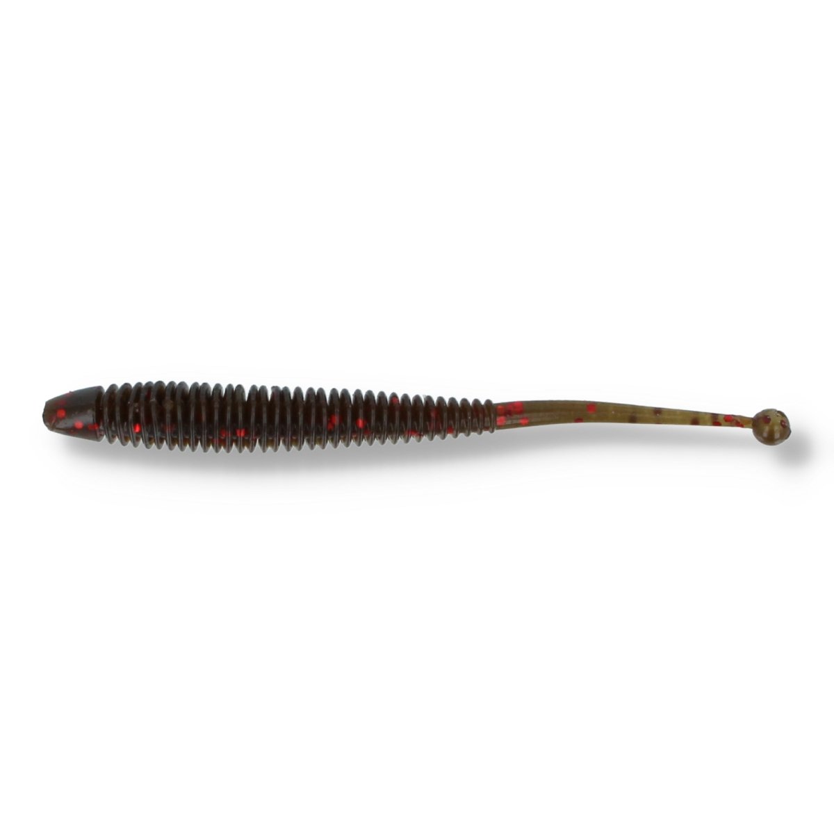 Molix Sator Worm 4" 25 Green Pumpkin / Red Flake - Kunstköder