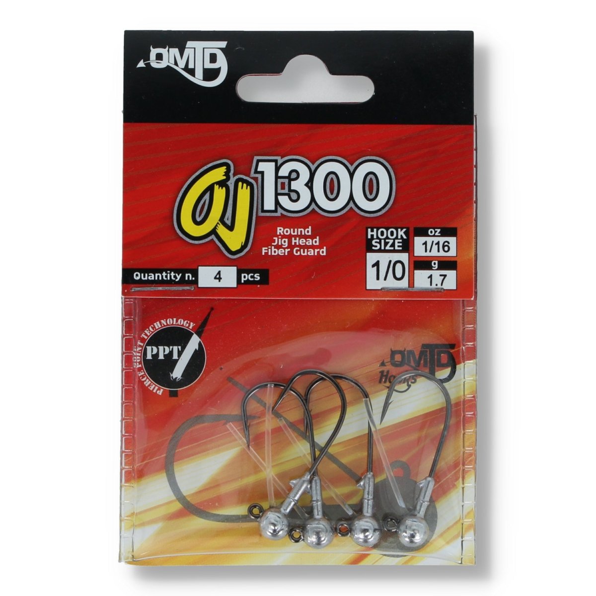OMTD OJ1300 Jig Head 1.7g 1/0 - Haken & Zubehör