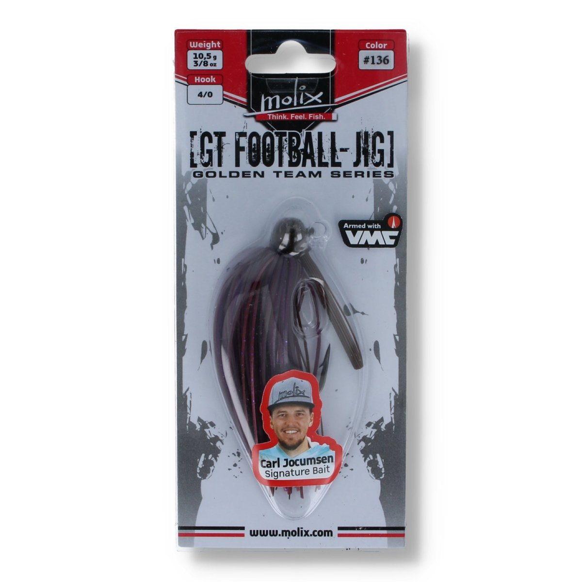 Molix GT Football - Jig 10,5g 136 Brown Purple - Haken & Zubehör