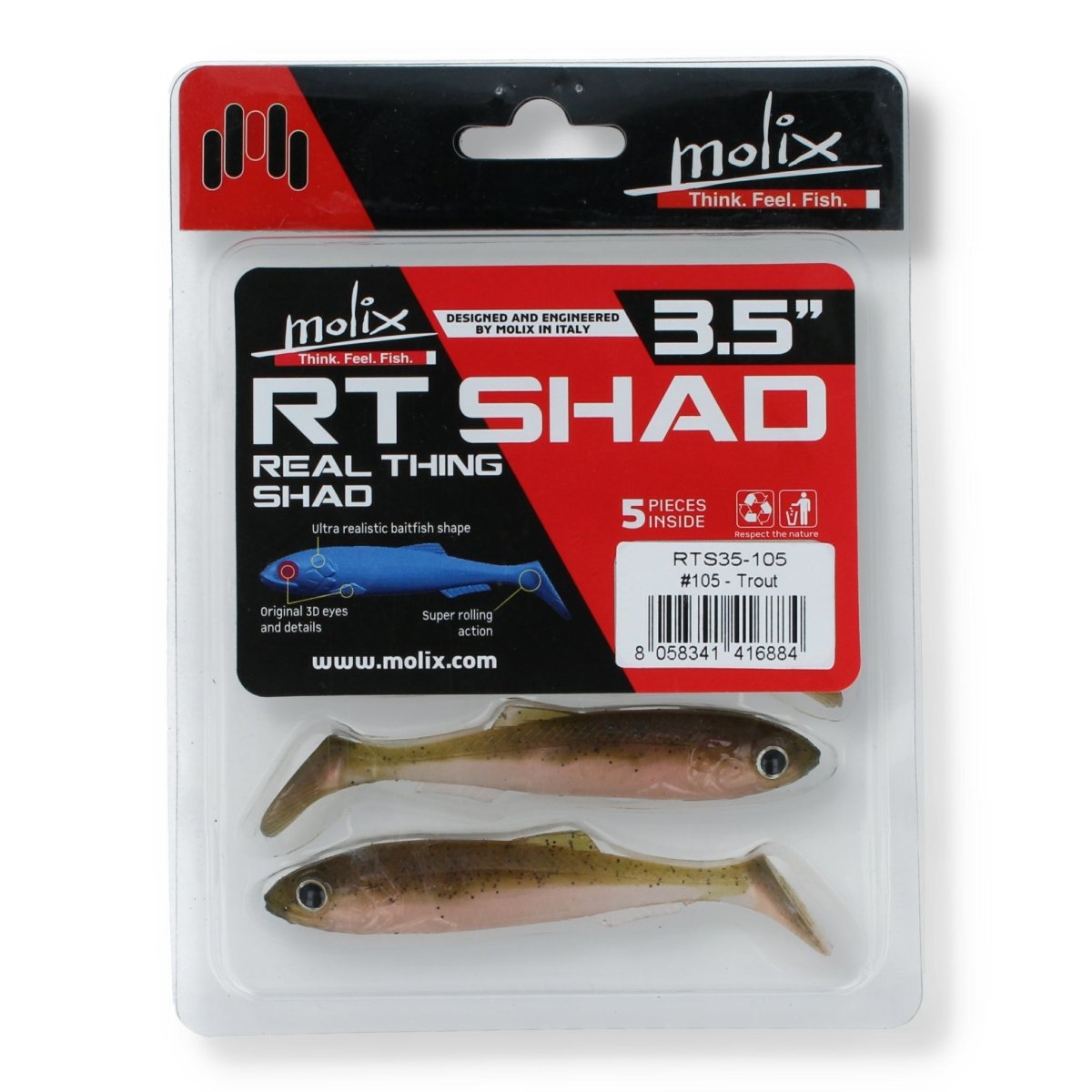 Molix RT Shad 3,5" 105 - Trout - Kunstköder