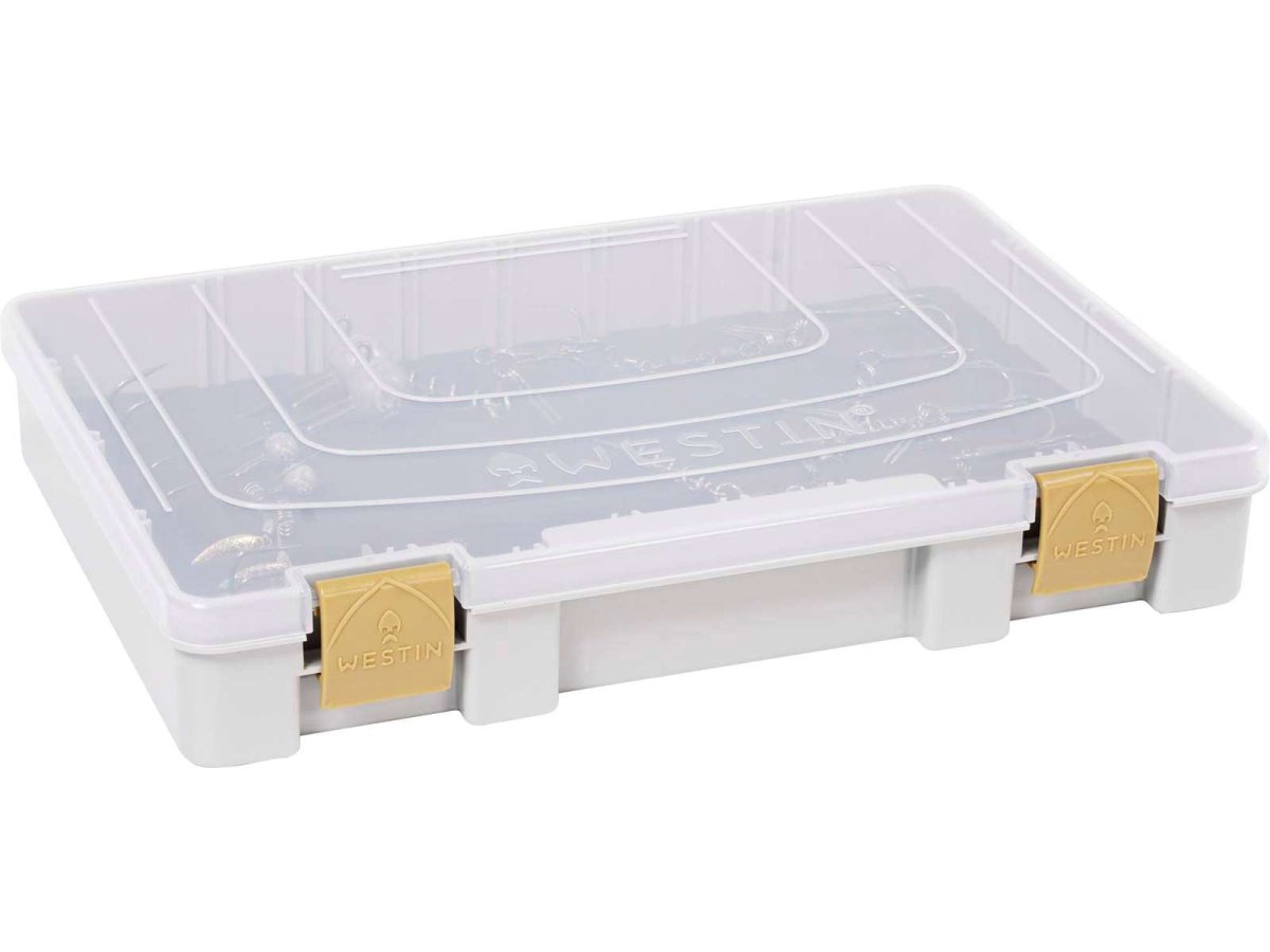 Westin W3 RIG BOX Grau / Klar - 28cm x 19.5cm x 5cm - Haken & Zubehör