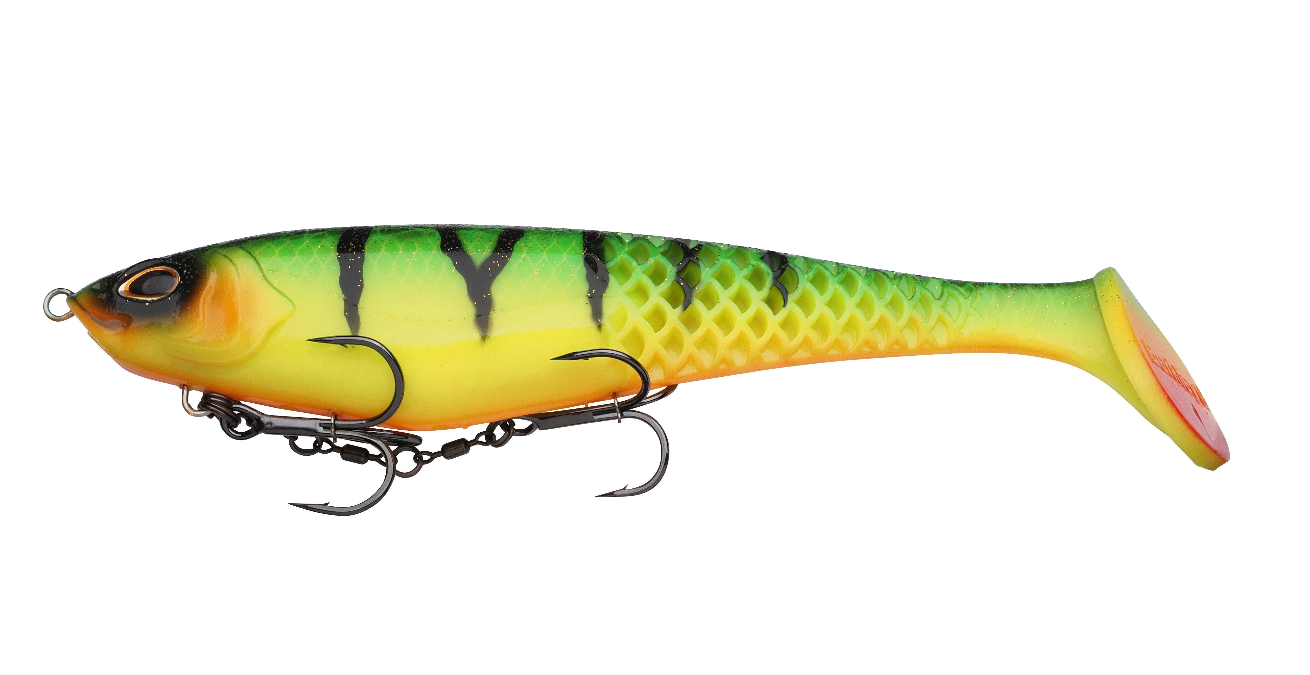 Berkley PowerBait CullShad Shallow – Swimbait für Hecht & Zander 12.5cm / 28g Firetiger - Swimbait