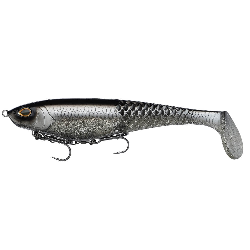 Berkley PowerBait CullShad Shallow – Swimbait für Hecht & Zander 12.5cm / 28g Black Ghost - Swimbait