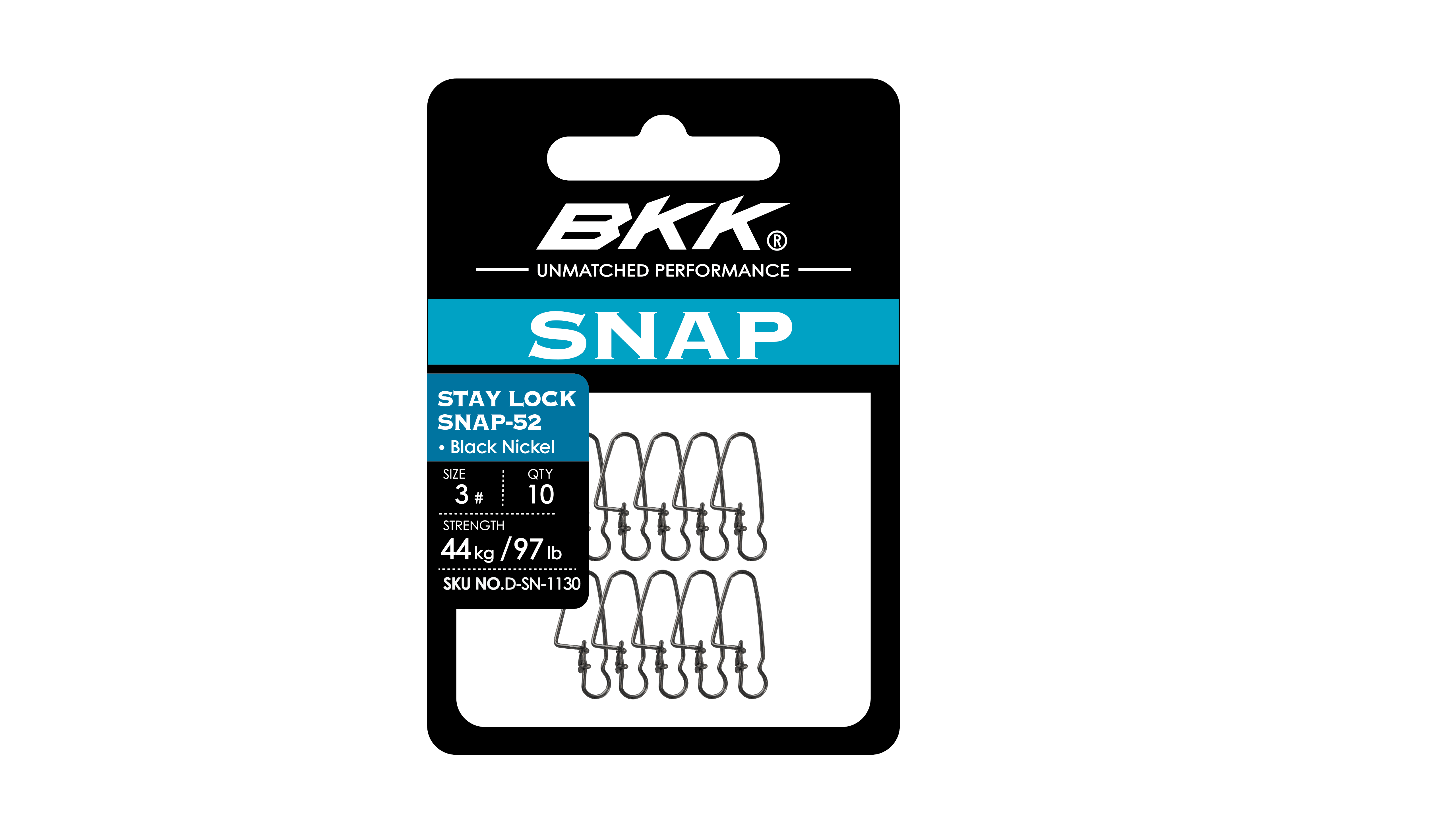 BKK Stay Lock Snap - 52 (Black Nickel) 1 - Angelzubehör–Snaps