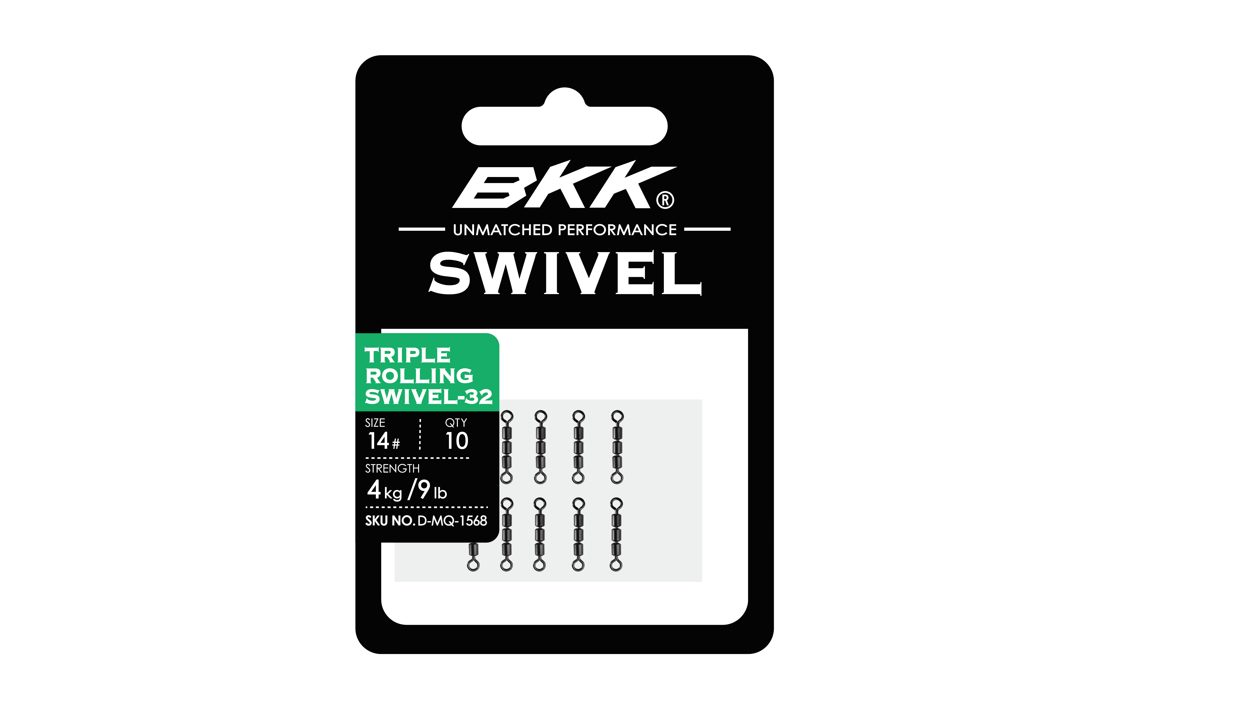 BKK Triple Rolling Swivel‑32 (Brass, Black) 14 - Wirbel