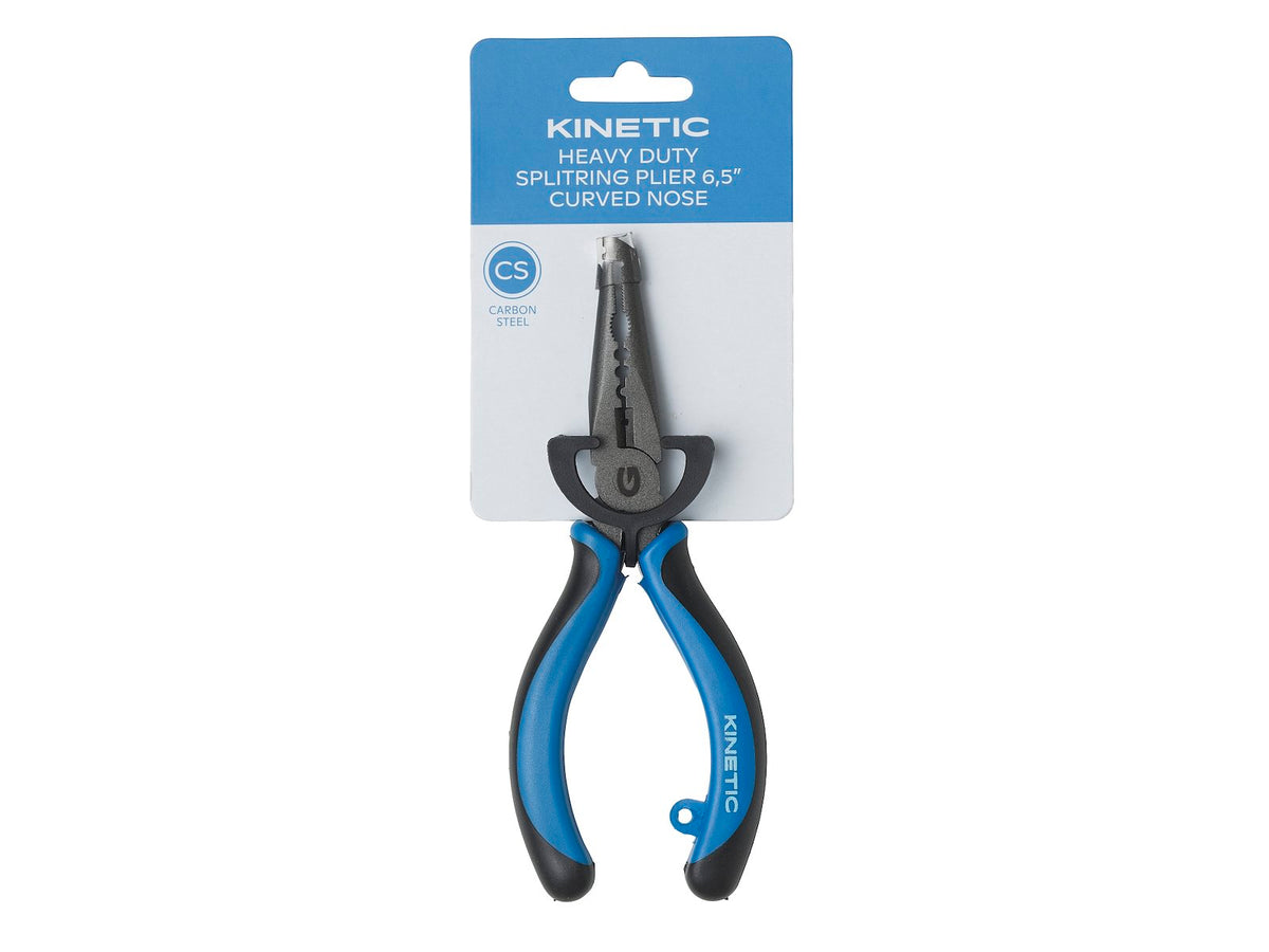 Kinetic CS Heavy Duty Splitring Plier Curved Nose 17 cm Blue/Black