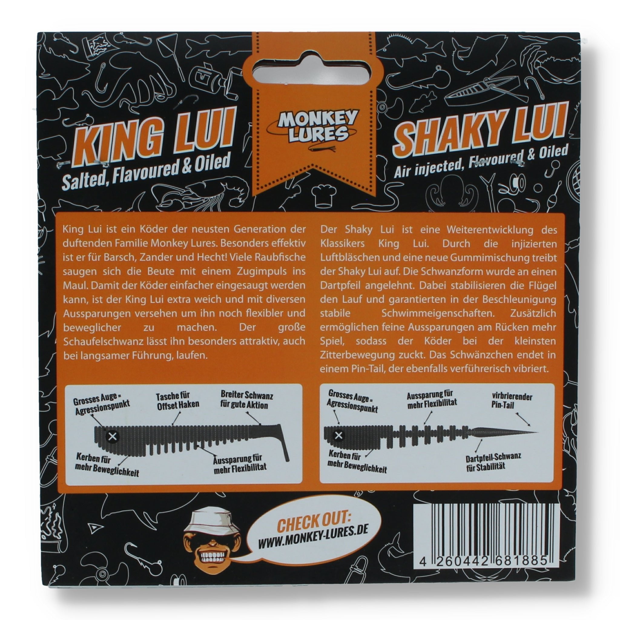 Monkey Lures King Lui Shaky Lui Mixed Monkeys Mix - Kunstköder