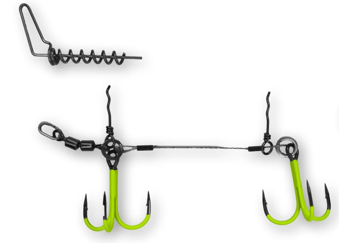 Pikecraft Double Swivel Kit UVC - 1 Rig (inkl. 1 Big Screw) L - 1/0 - 