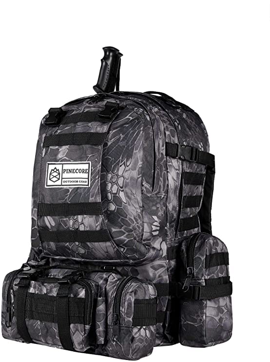 Pinecore Tracker Taktischer Rucksack 60L – MOLLE Outdoor & Trekking - Rucksack