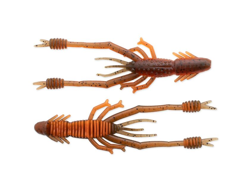 Reins Ring Shrimp 2" (5cm) / 3" (7,2cm) 3" (7.2cm) CT07 Green Pumpkin / Orange - Creature Bait