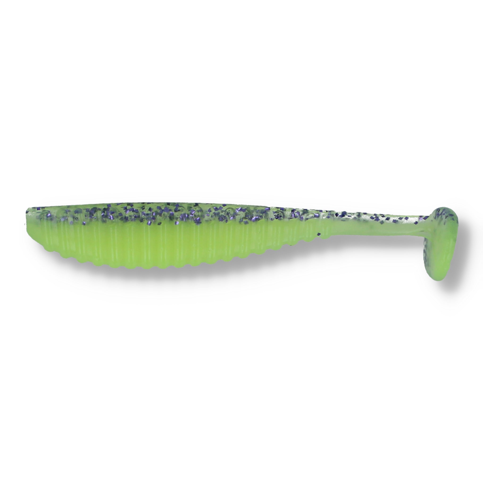 Reins S - Cape Shad 3.5" (8.9cm) B49 Chika Orange/Chartreuse Silver Glitter - Softbait