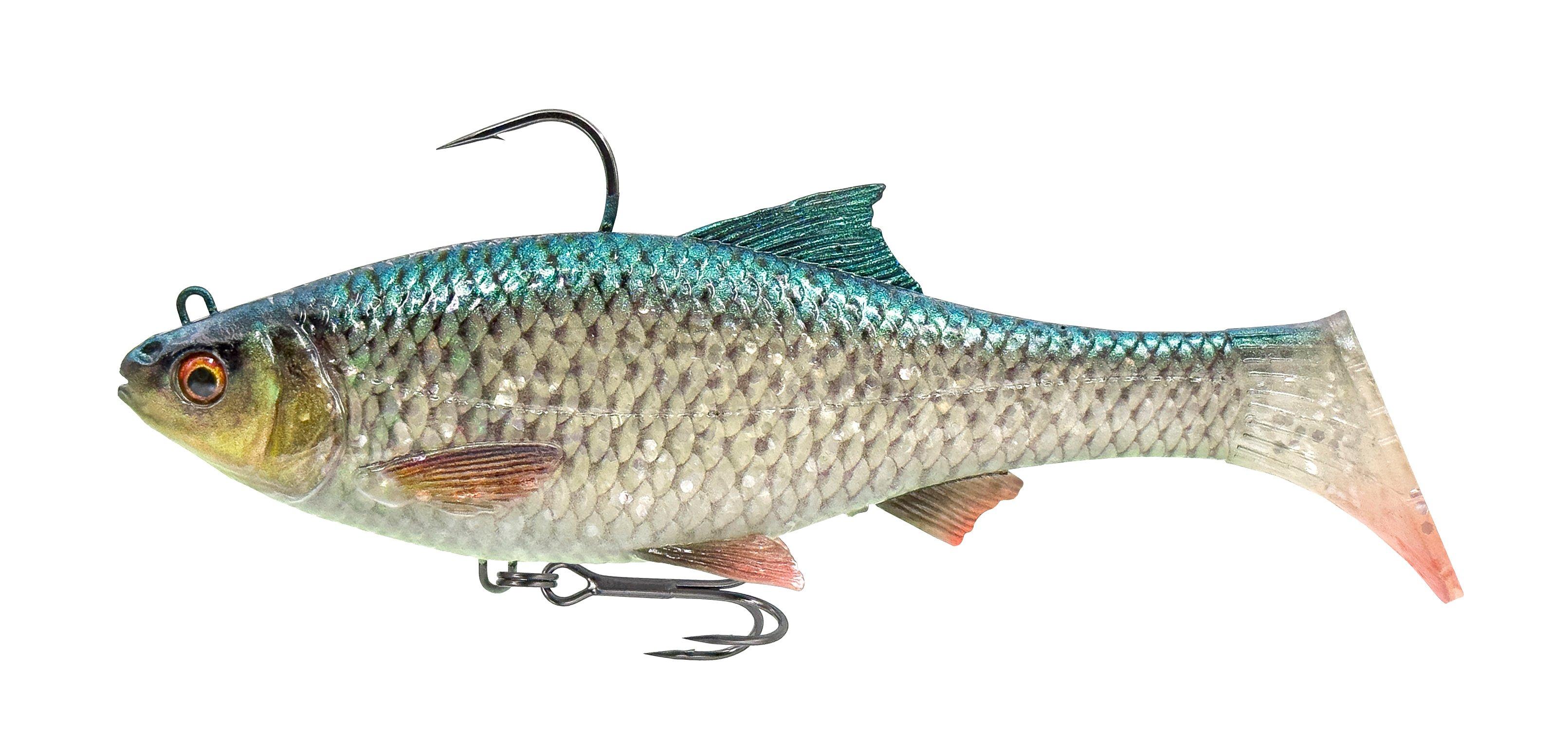 Savage Gear 3D Roach RTF – realistischer Softbait für Hecht & Zander 12cm / 34g Green Silver - 