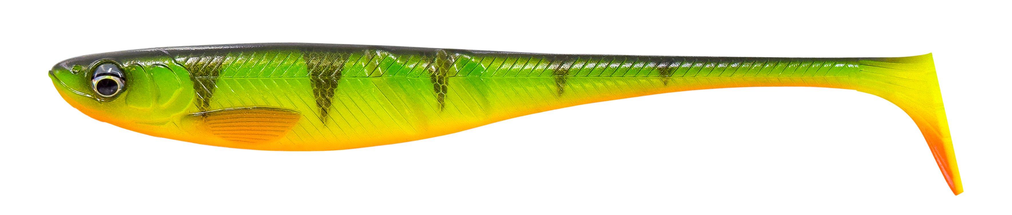 Savage Gear Collapser - Gummifisch zum Livescopen 14cm / 12g / 3 Stk Firetiger - Gummifisch