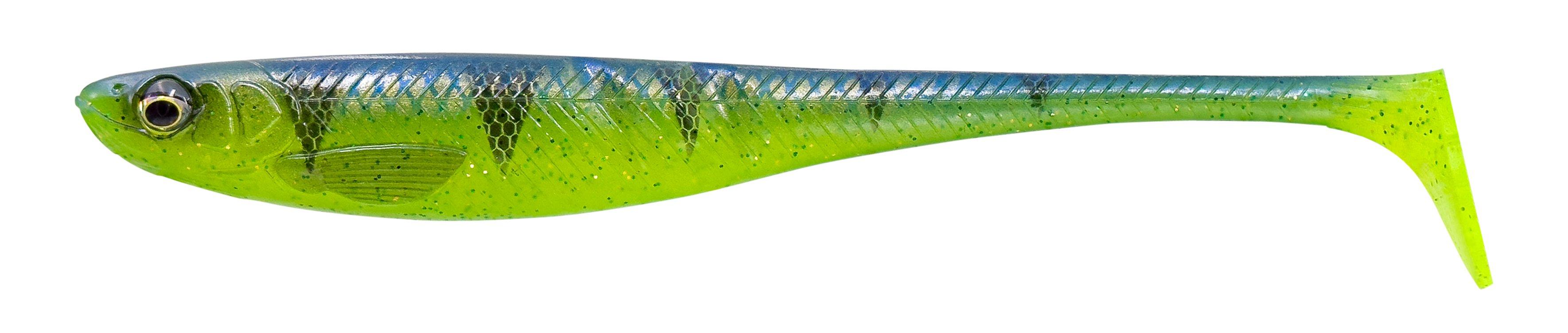 Savage Gear Collapser - Gummifisch zum Livescopen 14cm / 12g / 3 Stk Fluorescent Perch - Gummifisch