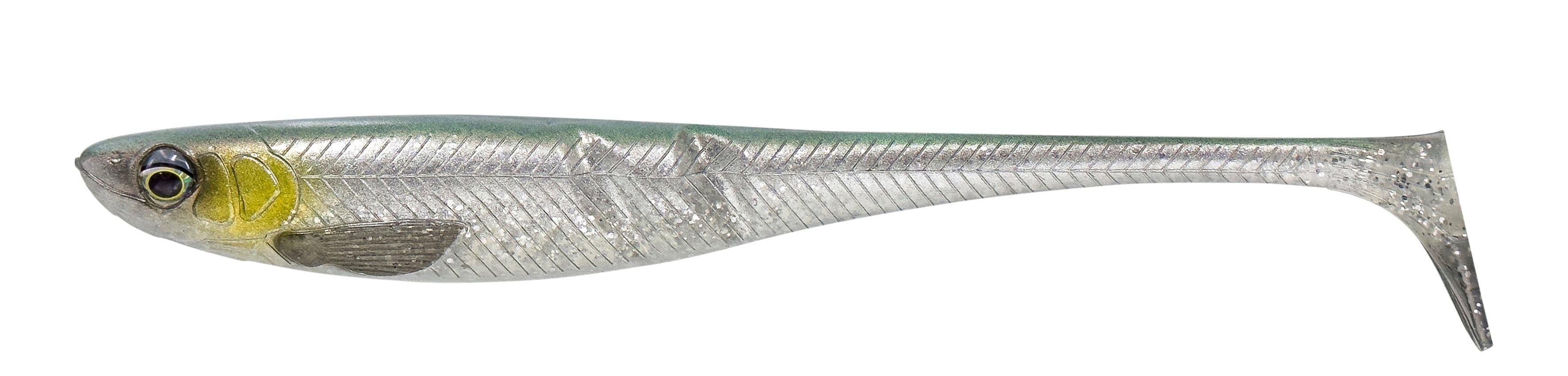 Savage Gear Collapser - Gummifisch zum Livescopen 14cm / 12g / 3 Stk Green Silver - Gummifisch