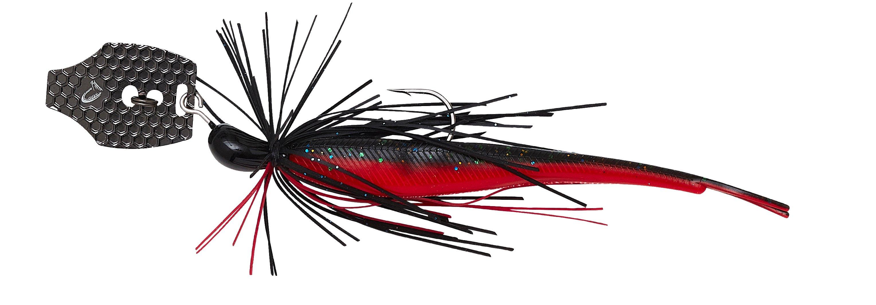 Savage Gear Crazy Swim Jig - Chatterbait 10cm / 8,5g Black/Red - 