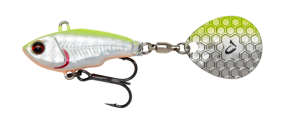 Savage Gear Fat Tail Spin 5,5cm 9g / 6,5cm 16g Sinking 5,5cm / 9g Lemon B Flash - Spinjig
