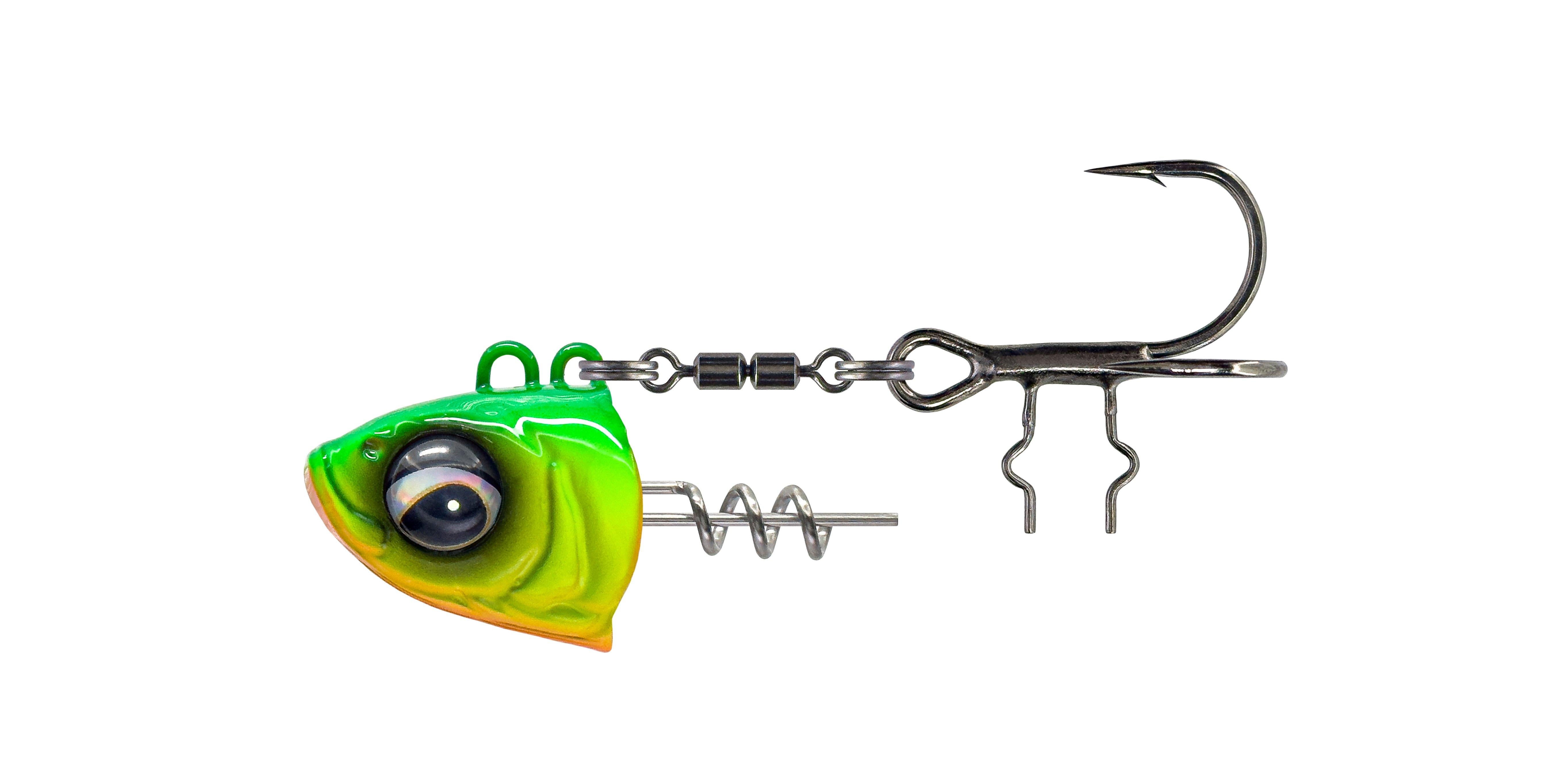 Savage Gear Monster Vertical Heads 40g / 1 Chartreuse - Bleikopf