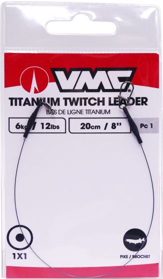 VMC Titanium Twitch Leader 20cm / 3kg - 