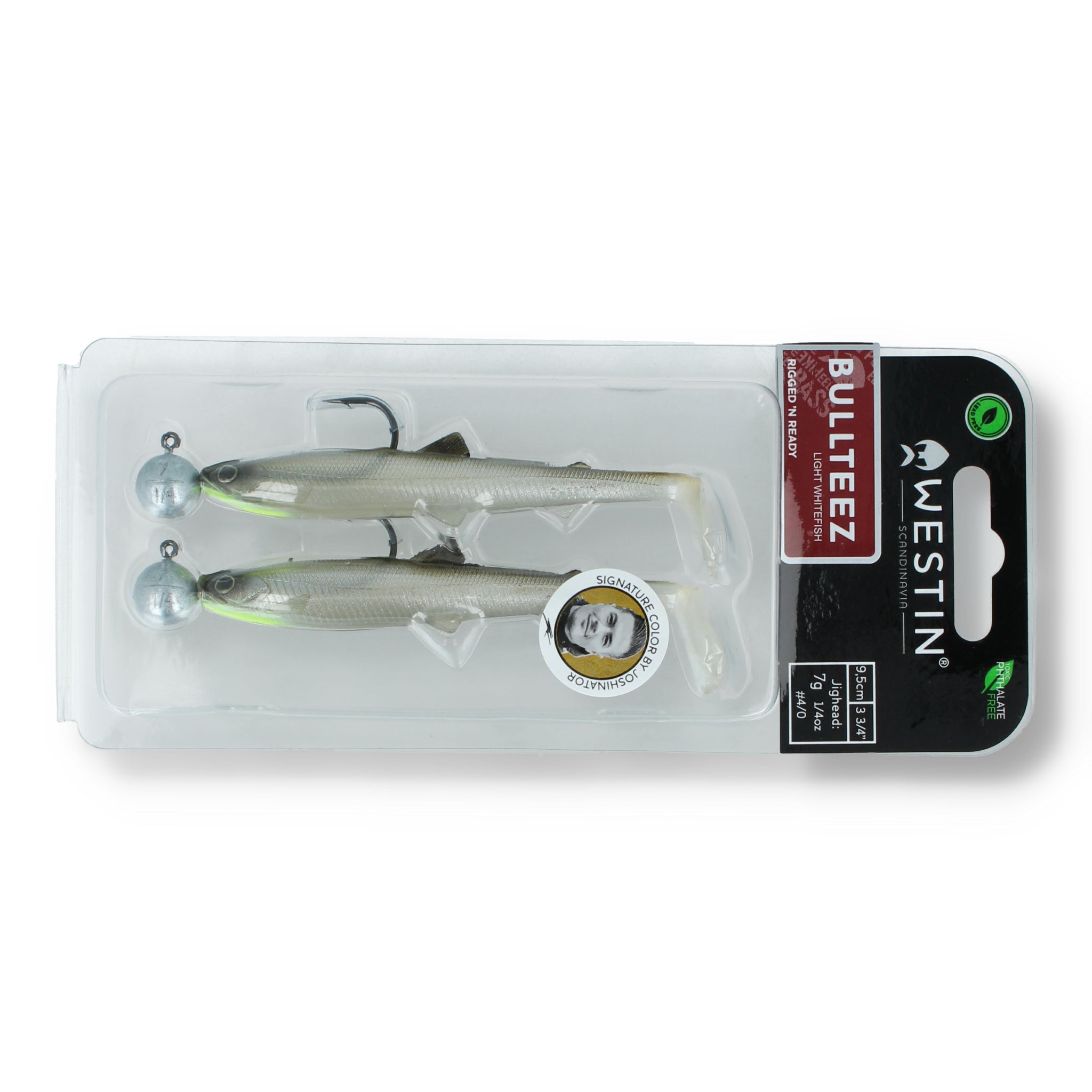 Westin BullTeez R 'N R – 9,5cm / 12,5cm | 2 Stück | Rigged and Ready 9.5cm (3.75") Light Waterfish - Kunstköder