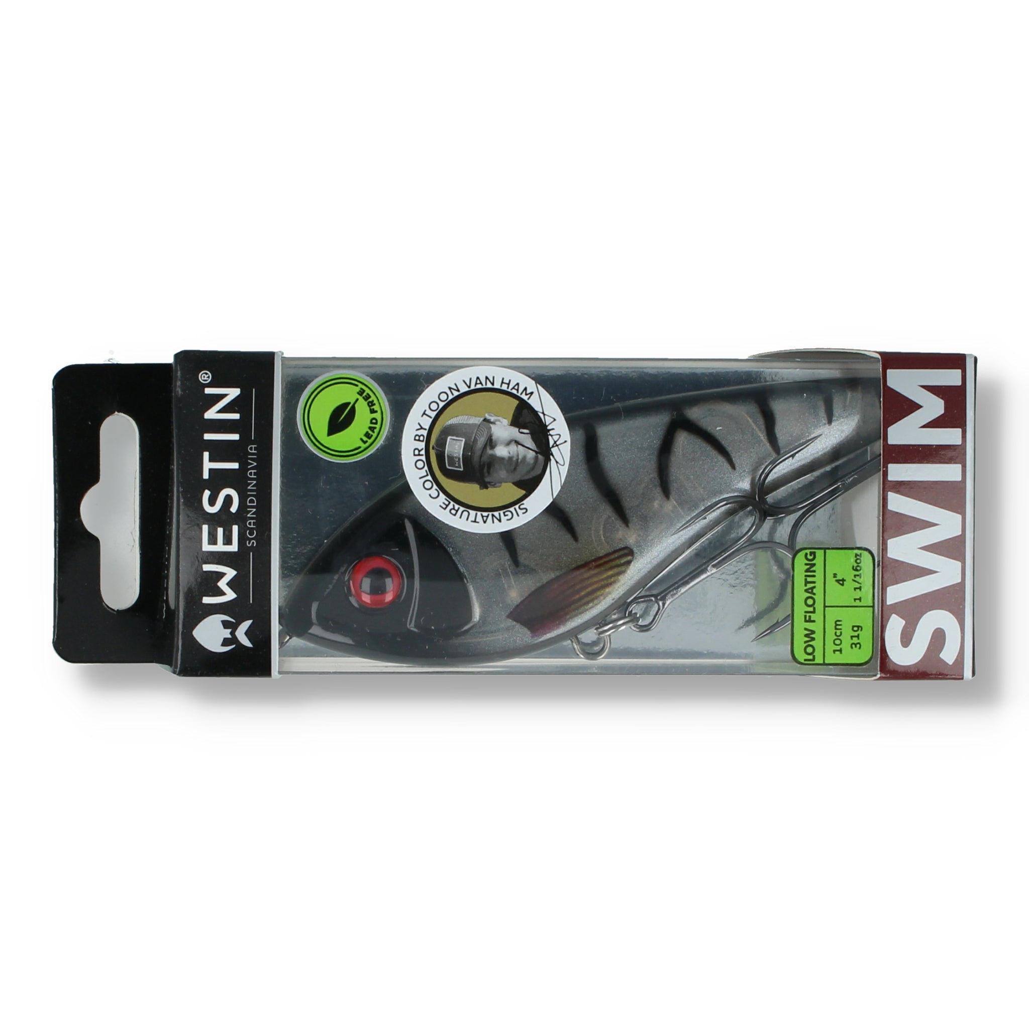 Westin Swim Glidebait 10 cm – Low Floating Black Ghost - 