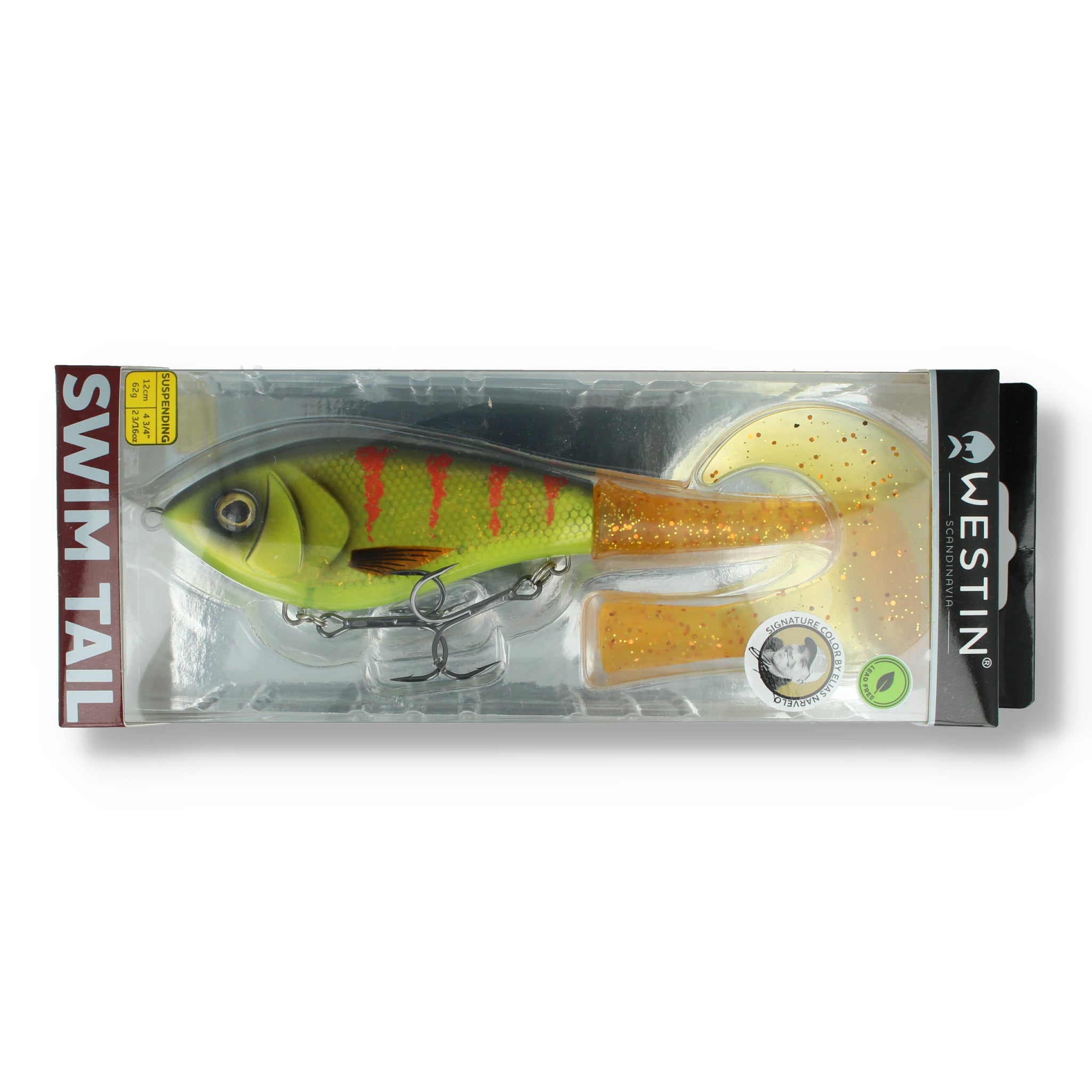 Westin Swim Tail 12cm (4,7) - Suspending & Sinking Suspending Copper Perch - Kunstköder