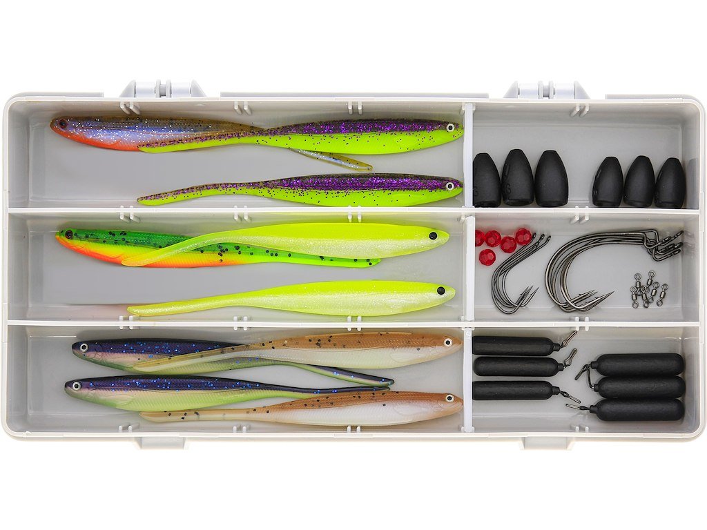 Westin Zander Box Dropshot + Texas & Carolina - All in One Box (44 - teilig) 44 Stück - 