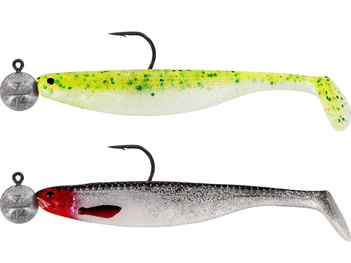 Westin Shadteez Slim R 'N R 12cm (4.7") Rigged and Ready - 2 Stück DARK WATER MIX 2 - Kunstköder